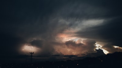 雷雨云层在天空
